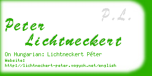 peter lichtneckert business card